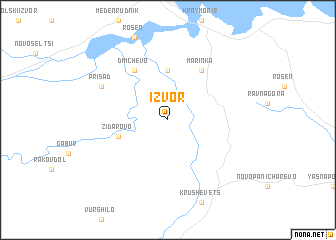 map of Izvor