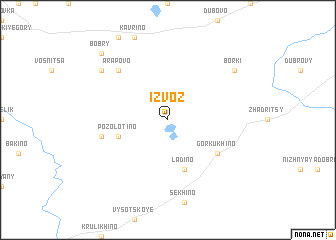 map of Izvoz