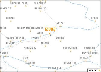 map of Izvoz