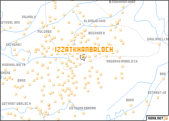 map of Izzat Khān Baloch