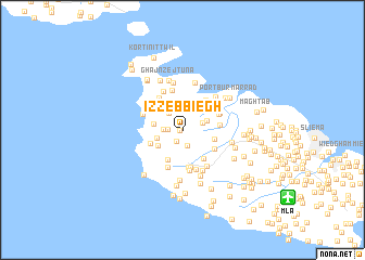 map of Iż-Żebbiegħ