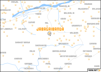 map of Jabāgai Bānda