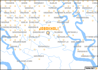 map of Jābākhāli