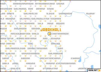 map of Jābākhāli