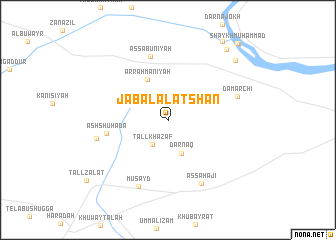 map of Jabal al ‘Aţshān