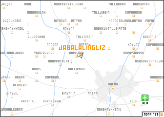 map of Jabal al Inglīz