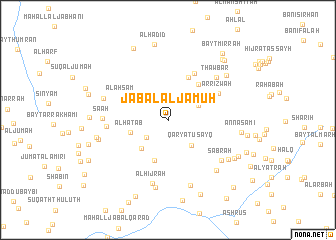 map of Jabal al Jamūḩ