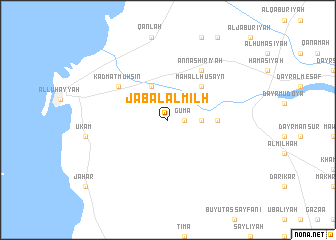 map of Jabal al Milḩ