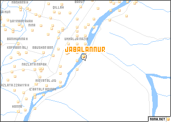 map of Jabal an Nūr