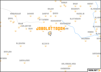 map of Jabal aţ Ţāqah