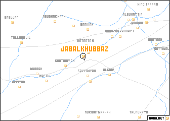 map of Jabal Khubbāz