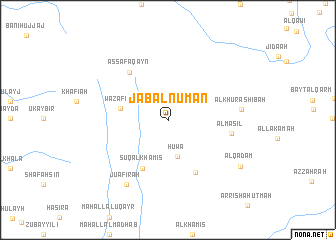 map of Jabal Nu‘mān