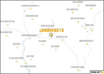 map of Jabbār Beyg