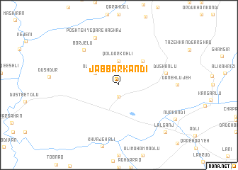 map of Jabbār Kandī