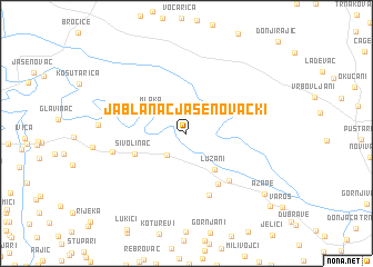 map of (( Jablanac Jasenovački ))