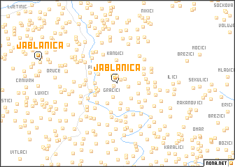 map of Jablanica