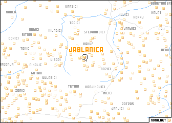 map of Jablanica