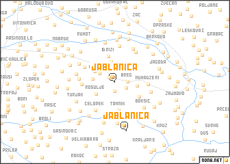 map of Jablanica