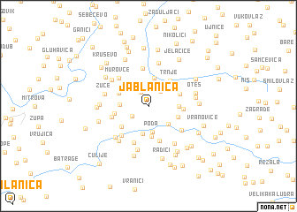 map of Jablanica