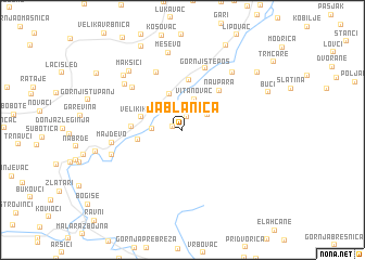 map of Jablanica