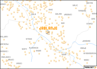 map of Jablanje