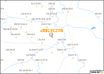 map of Jabłeczna