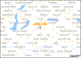 map of Jabłków