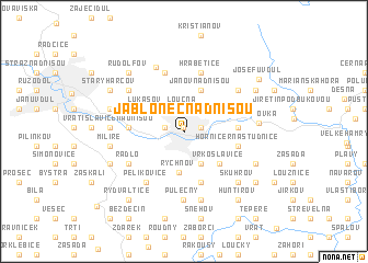 map of Jablonec nad Nisou