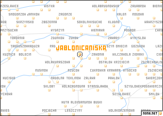 map of Jabłonica Niska