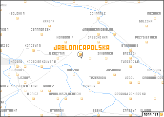 map of Jabłonica Polska