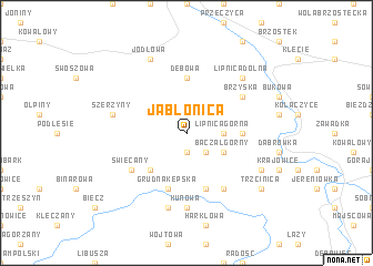 map of Jabłonica