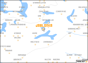 map of Jabłonka