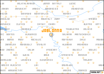 map of Jablonná