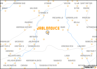 map of Jabloňovce