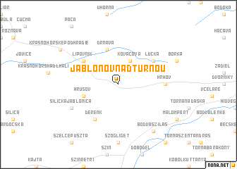 map of Jablonov nad Turnou