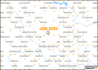 map of Jabloňov