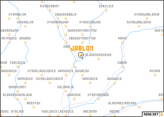 map of Jabloň