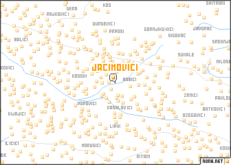 map of Jačimovići