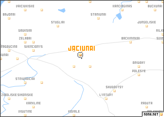 map of Jaciūnai