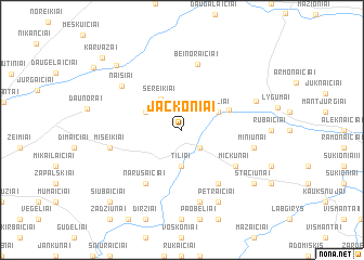 map of Jackoniai