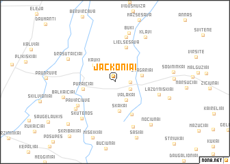 map of Jackoniai