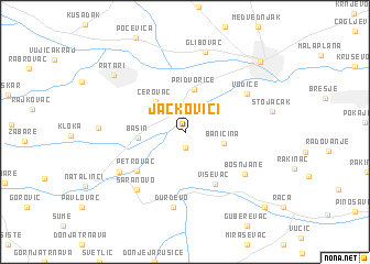 map of Jackovići