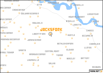 map of Jacks Fork