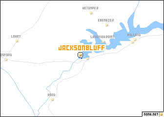 map of Jackson Bluff