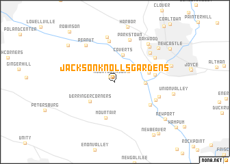 map of Jackson Knolls Gardens