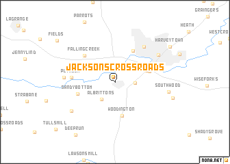 map of Jacksons Crossroads