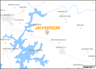 map of Jacksons Gap
