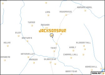 map of Jackson Spur