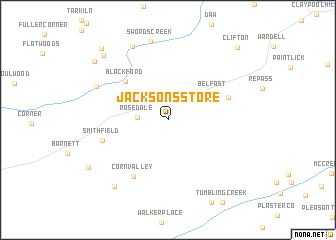 map of Jacksons Store