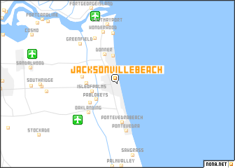 map of Jacksonville Beach